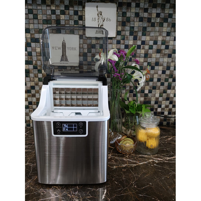 ADT 44 Lb. lb. Daily Production Cube Clear Ice Portable Ice Maker & Reviews Wayfair